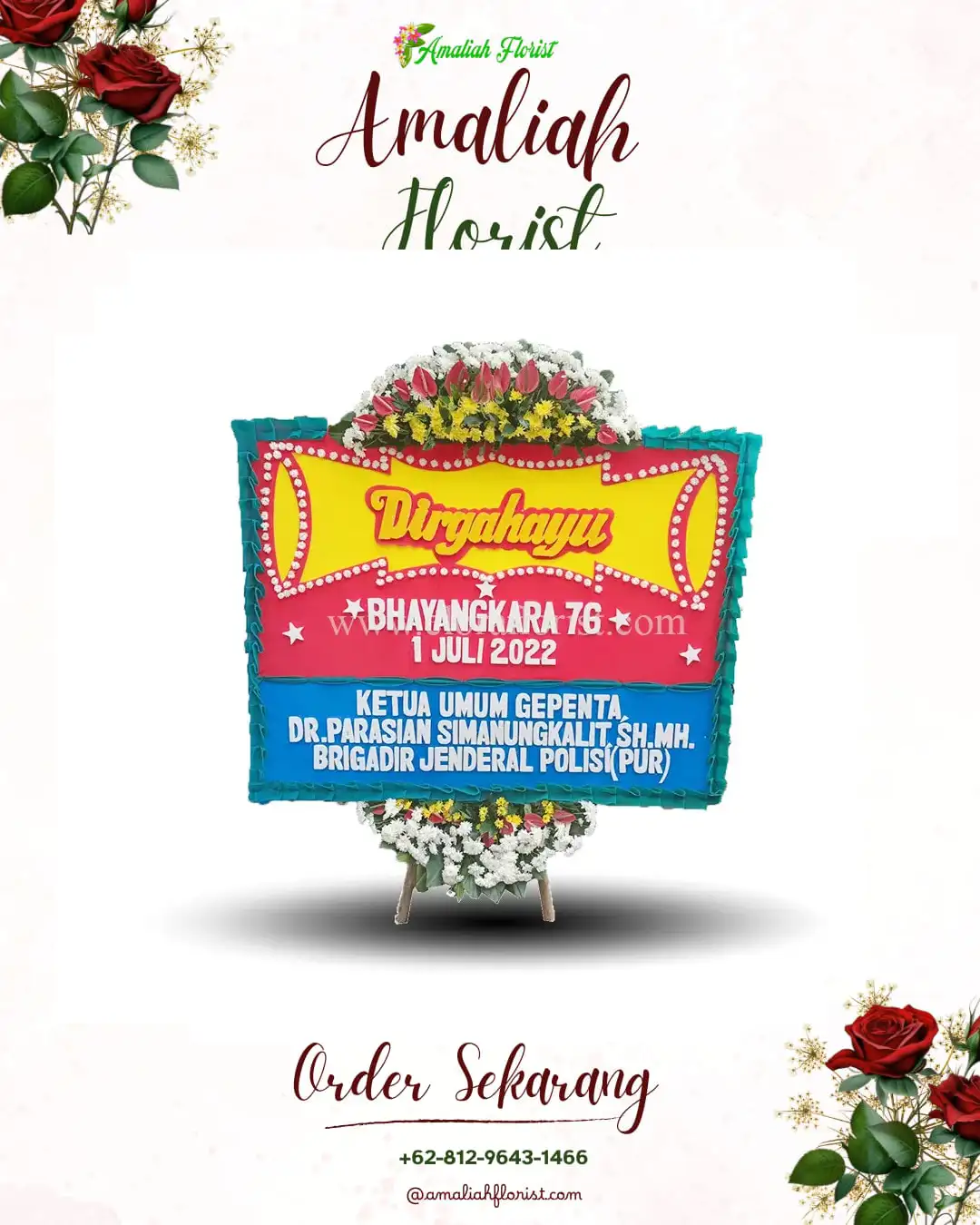 Papan Bunga HUT Ulang Tahun Jelimpo